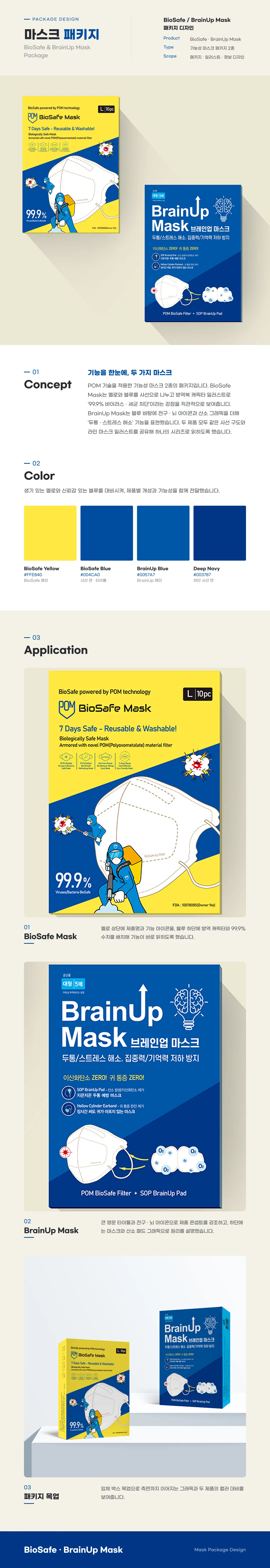 BioSafe / BrainUp Mask 패키지 디자인 이미지 2